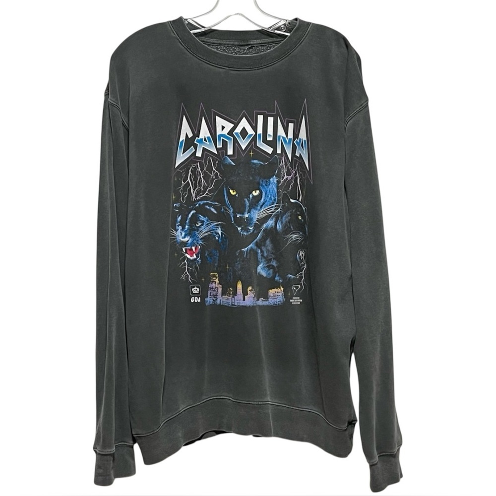 Glory Days Apparel Carolina Panthers NFL team cozy graphic distressed sweatshirt